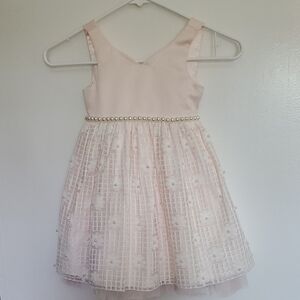 American Princess Pink Girls Dress with Pearl Details New Size 3t